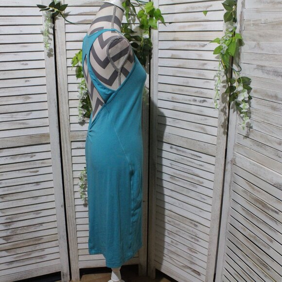 Lululemon Teal Blur Tank Dress Open Back Sleeveless (211) - Picture 5 of 13
